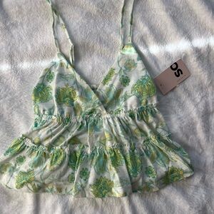 SO ruffle tank top